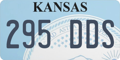 KS license plate 295DDS