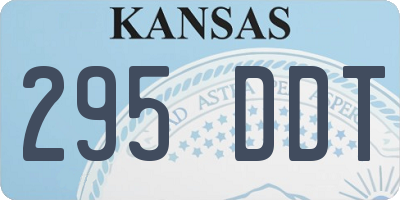 KS license plate 295DDT