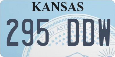 KS license plate 295DDW