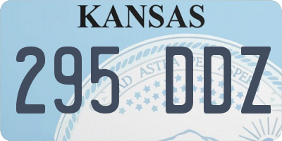 KS license plate 295DDZ