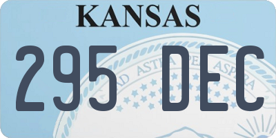 KS license plate 295DEC
