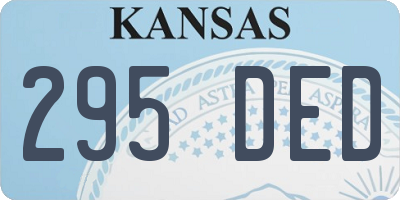 KS license plate 295DED