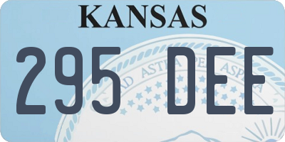 KS license plate 295DEE
