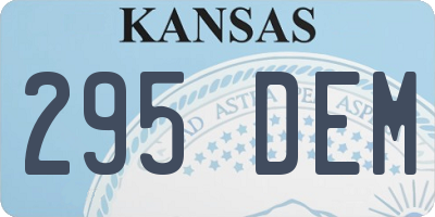 KS license plate 295DEM