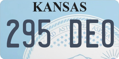 KS license plate 295DEO
