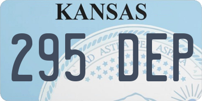 KS license plate 295DEP