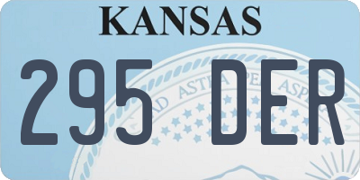 KS license plate 295DER