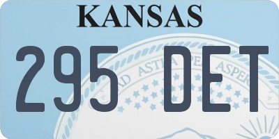 KS license plate 295DET