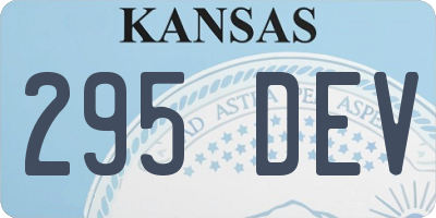 KS license plate 295DEV