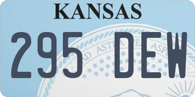 KS license plate 295DEW