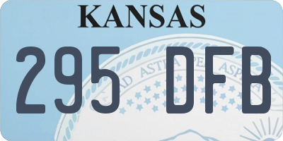 KS license plate 295DFB