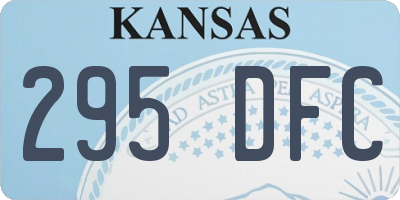 KS license plate 295DFC