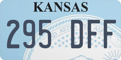 KS license plate 295DFF