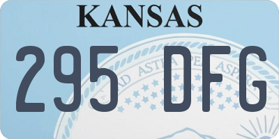 KS license plate 295DFG