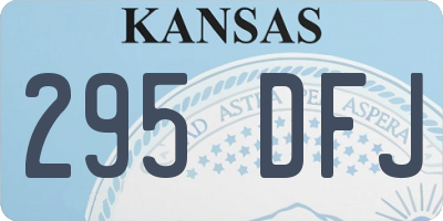 KS license plate 295DFJ