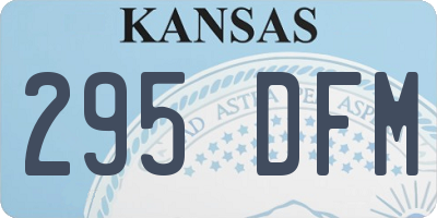KS license plate 295DFM