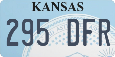 KS license plate 295DFR