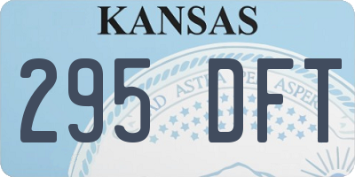 KS license plate 295DFT