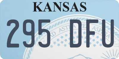 KS license plate 295DFU
