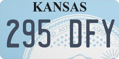 KS license plate 295DFY