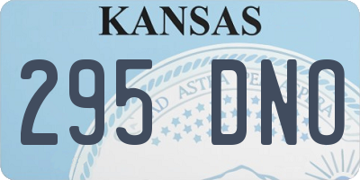 KS license plate 295DNO