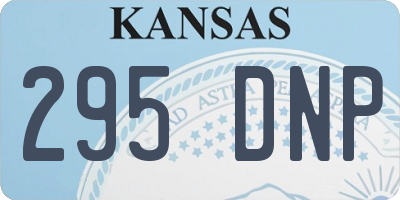 KS license plate 295DNP