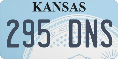 KS license plate 295DNS