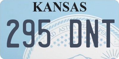 KS license plate 295DNT