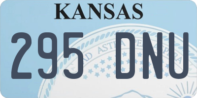 KS license plate 295DNU