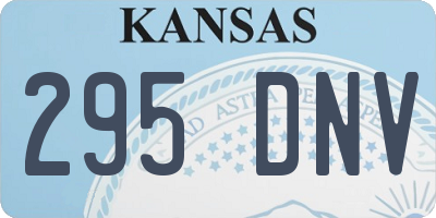 KS license plate 295DNV