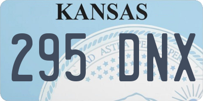 KS license plate 295DNX