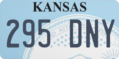 KS license plate 295DNY