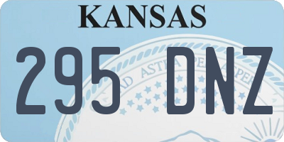 KS license plate 295DNZ