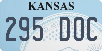 KS license plate 295DOC