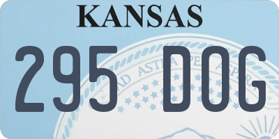 KS license plate 295DOG
