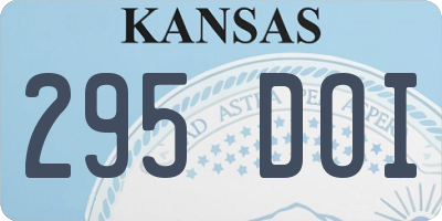 KS license plate 295DOI