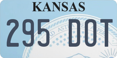 KS license plate 295DOT