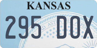 KS license plate 295DOX