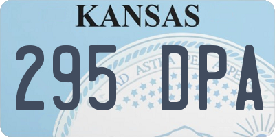 KS license plate 295DPA