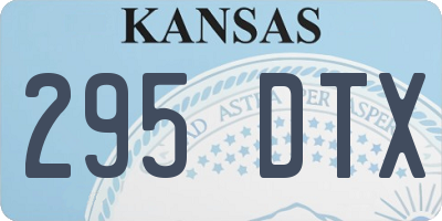 KS license plate 295DTX