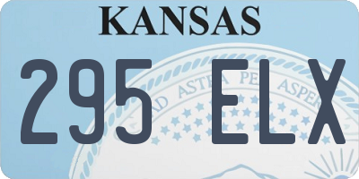 KS license plate 295ELX