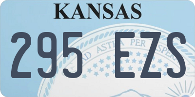 KS license plate 295EZS