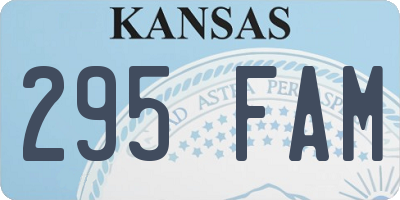 KS license plate 295FAM