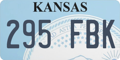 KS license plate 295FBK