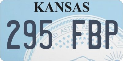 KS license plate 295FBP