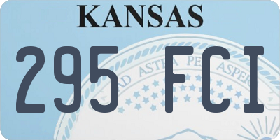 KS license plate 295FCI