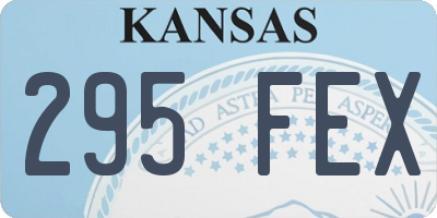 KS license plate 295FEX