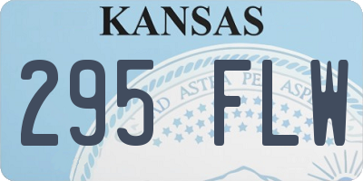 KS license plate 295FLW