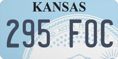 KS license plate 295FOC