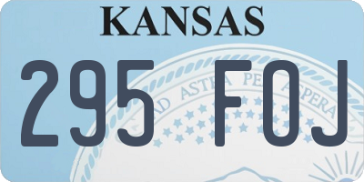 KS license plate 295FOJ